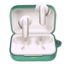 Чохол-накладка DK для Realme Buds Air 7 Silicone Candy Friendly з карабіном (green) - мініатюра 3