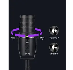 Професійний студійний конденсаторний мікрофон Jmary MCPW12 USB Black - мініатюра 8