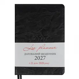 Щоденник діловий Leo Planner 2027 Status А5 твердий чорний 368 сторінок (252724) - мініатюра 2