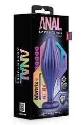 Анальна пробка Anal Adventures Matrix Wavy Bling Plug 11.4 см (фіолетовий) - мініатюра 5
