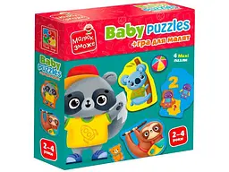 Розвивальна гра Vladi Toys, картонні пазли з грою «Тварини. Іграшки» VT1722-27 (укр.)