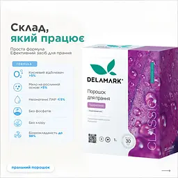 Концентрований безфосфатний пральний порошок Delamark Professional 1 кг (4820152330093) - мініатюра 6