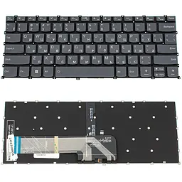 Клавіатура для ноутбука LENOVO (IdeaPad: 5-14 series) rus onyx чорний без кадру підсвічування клавіш