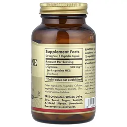 Цистеїн L-Cysteine 500 mg 90 капсул Solgar vit0004715 - мініатюра 2