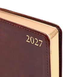 Щоденник діловий Leo Planner 2027 Aldento А6 інтегральний коричневий 352 сторінки (252761) - мініатюра 2