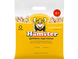 Наповнювач для туалету Hamster Деревний вбирний з запахом лаванди 2 кг 3.4 л (5705)