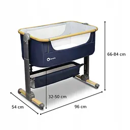 Дитяче ліжечко 3 в 1 Lionelo Timon BLUE NAVY + матрац - мініатюра 2