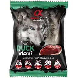 Напіввологі Ласощі Alpha Spirit Snacks Duck для собак з качкою 50 г