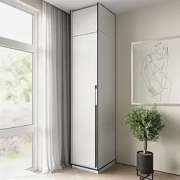 Шафа розпашна Moreli Ramo FR-0012 з штангою для одягу та антресолью 518х570х2500 мм Білий