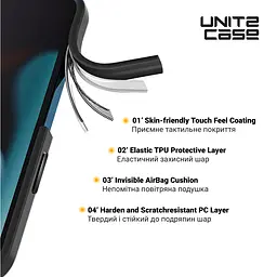 Чехол для Apple iPhone 16e/17e, UNIT2, черный, ударопрочный, прозрачный противоударный чехол-накладка из TPU и поликарбоната (PC), с защитными бортиками, защита всего корпуса от ударов и царапин, ArmorStandart (ARM83852) - мініатюра 3