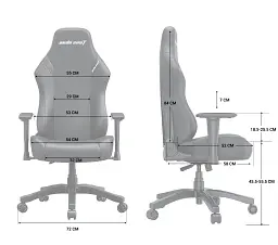 Крісло ігрове Anda Seat Luna Size L Black PV/C (AD18-44-B-PV/C) - мініатюра 20