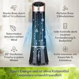 Мобільний кондиціонер-вентилятор Klarstein Skyscraper Ice 4-в-1 (10035835) без пульта - мініатюра 5