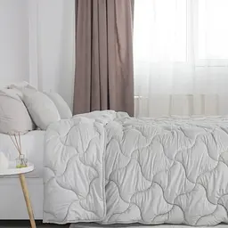 Ковдра двоспальна ТЕП VELOUR 1-04871_34484 180х210 см світло-сіра - мініатюра 4