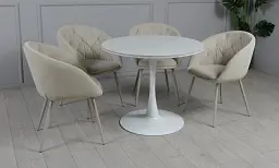 Стіл Prestol Шарм 900x900x750 білий - мініатюра 10