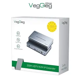 Подовжувач HDMI сигналу через UTP-кабель VEGGIEG VHD012 Extender KVM 1080p, HDMI1.3/HDCP1.4, USB, Audio, 200m - мініатюра 5