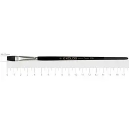 Пензель білка плоска Kolos Classic 3016 № 4 коротка ручка 6