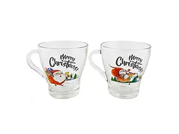 Стакан ГСФ 280 мл кухоль скло Fresia Merry Christmas 89505425