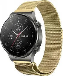 Ремінець 22 мм міланська петля BeWatch для Huawei Watch GT/GT2/GT2 Pro Золотий (1020228.3U) - мініатюра 6