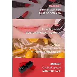 Губна помада Beauty of Majesty BOM My Lipstick #809 My Chili Red 3.5 г - мініатюра 6