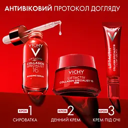 Антивіковий крем-догляд Vichy Liftactiv Collagen Specialist 16 Day cream з ко-бондинг технологією для корекції 16 ознак старіння шкіри обличчя 50 мл - мініатюра 8