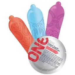 Презервативи One Tattoo Touch 3 шт. + Лубрикант One Oasis 4.5 мл (ROZ6400229323) - мініатюра 5