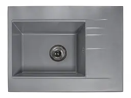 Кухонна мийка Miraggio BODRUM 650 gray (0000008) Граніт, Врізна, Сірий