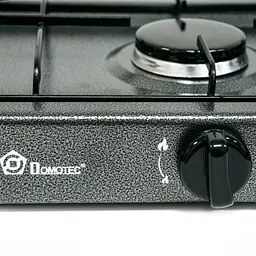 Плита газова Domotec MS-6602, настільна, двоконфорочна, сталева, сіра, для балонного газу - мініатюра 3