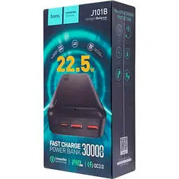 Зовнішній акумулятор Hoco J101B Astute 30000mAh 22.5W Black (782519) [101150] - мініатюра 4