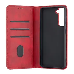 Чохол-книжка Premium Samsung S21 5G (G991) Dark Red - мініатюра 2