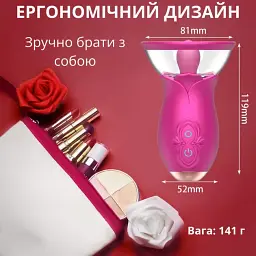 Вакуумний стимулятор клітора I’MCUM Dream Sucker 10 режимів вібраціїї з вакумною присоскою та язичком Рожевий (IM-ZDB212) - мініатюра 7