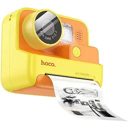 Дитяча фотокамера з моментальним друком Hoco DV200 Dual lens Yellow