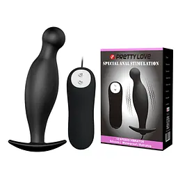 Анальна пробка з вібрацією Pretty Love Vibrating Butt Plug Black Baile BI-040036 23799 - мініатюра 1