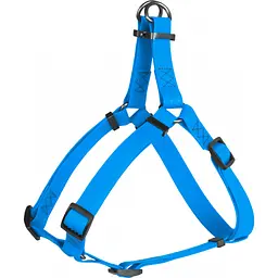 Шлея для собак WAUDOG Waterproof з QR-паспортом S Ш 15 мм Д 40-55 см блакитна (27642)