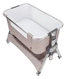 Дитяче ліжечко Carrello Aria CRL16402 Cream Beige приставне з люлькою кошиком 4 колеса метал каркас - мініатюра 3