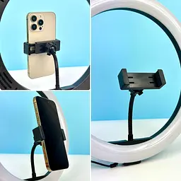 Лампа кільцева LED Ring Light 33 см зі штативом 210 см, тримачем телефона і регулюванням світла, 3 режими - мініатюра 5