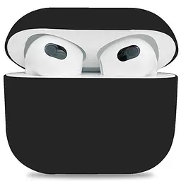 Силіконовий чохол для навушників Apple AirPods 3, Ultrathin Silicone Case, чорний, захисний чохол, ультратонкий і легкий, захист від подряпин і пилу, м"який силікон, ArmorStandart (ARM60297)