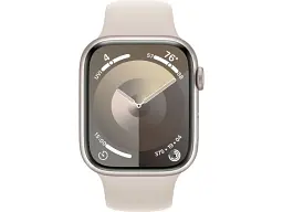 Смарт-годинник Apple Watch Series 9 GPS 45mm Starlight Aluminum Case w. Starlight Sport Band - M/L (MR973)