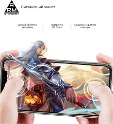Захисне скло для Samsung Galaxy A42 (A425), Full Glue, 2.5D, на весь екран, глянцеве, загартоване 9H, повне проклеювання по всій поверхні, з чорною рамкою, протиударне, ArmorStandart (ARM58347) - мініатюра 3