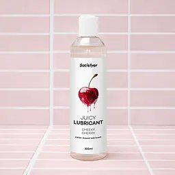 Лубрикант на водній основі Satisfyer Juicy Lubricant Cheeky Cherry water based 300 мл - мініатюра 8