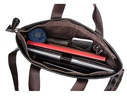 Сумка під ноутбук з гладкої шкіри 14890 Vintage коричнева - мініатюра 3