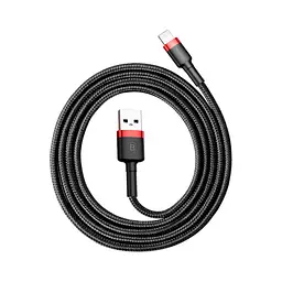 Кабель Baseus Cafule USB - Lightning 2 м CALKLF-C19 чорно-червоний