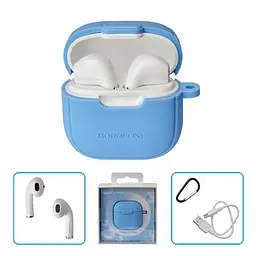 Навушники бездротові TWS BOROFONE BW29 Azure blue, bluetooth 5.3