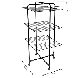 Сушарка для білизни підлогова Casa Si Athletic 3 Black (CS92185E04E) - мініатюра 2