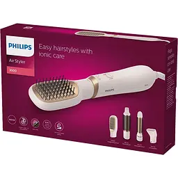 Фен-щітка Philips Air Styler 3000, 800 Вт 3/2 режими пудрова (BHA310/00) - мініатюра 6