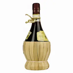 Вино Chianti Fiasco DOCG 2024 червоне сухе 0.75 л в солом'яній корзинці - мініатюра 4
