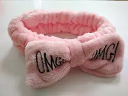 Косметична пов'язка на голову для волосся махрова OMG Ніжно-блакитна - мініатюра 2