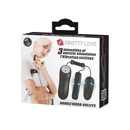 Набір іграшок Pretty Love Double Vibro Bullet 2 шт. чорний - мініатюра 8