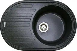 Кухонна мийка Adamant ELLIPSIS графіт 765x495x200 мм, з крилом 76,5 см