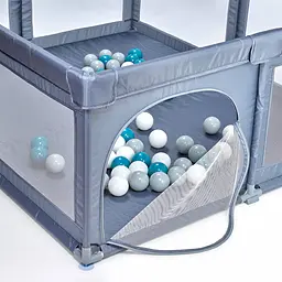 Манеж BabyGO Playpark з 48 кульками синій - мініатюра 6