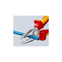 Пасатижі (плоскогубці) комбіновані Ø10,0 мм, 160 мм VDE KNIPEX 03 06 160, хромовані - мініатюра 2